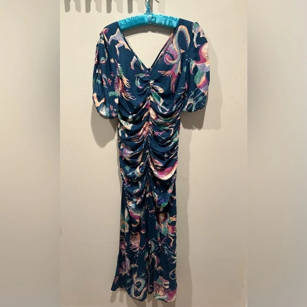 BANJANAN Skylar Ruched Dress / Size Small / - Picture 3 of 11